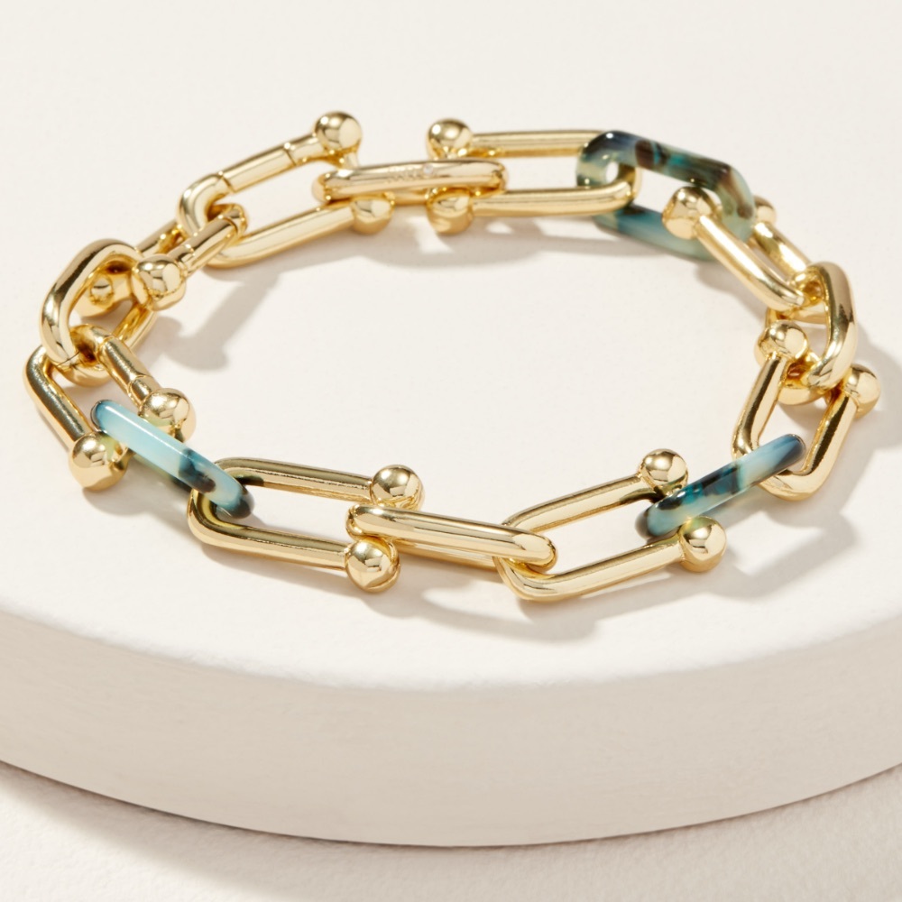 Spruce tortoise Chain link bracelet
